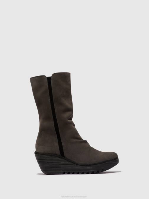 DIESEL/BLACK XX0D29 Zip Up Ankle Boots YEMY408 Fly London Women