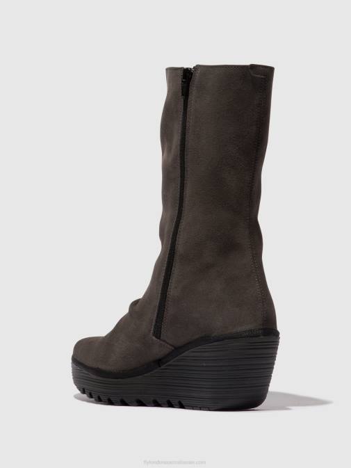 DIESEL/BLACK XX0D29 Zip Up Ankle Boots YEMY408 Fly London Women