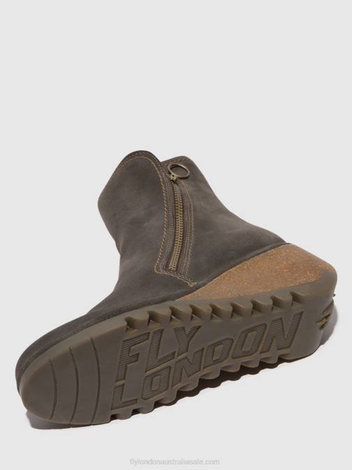 DIESEL XX0D50 Zip Up Ankle Boots NELA407 Fly London Women