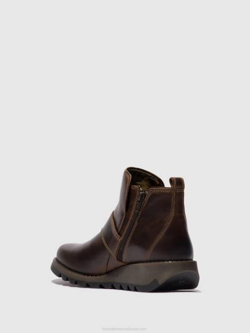 DK. BROWN XX0D158 Buckle Ankle Boots SIAS812 Fly London Women