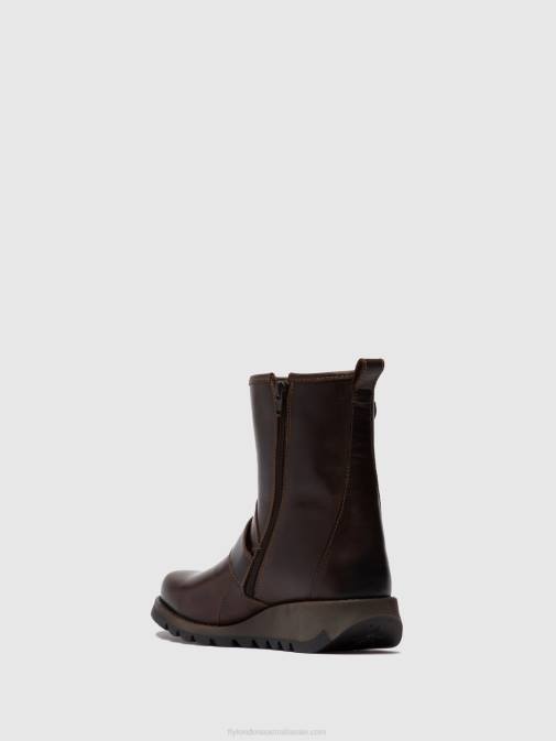 DK.BROWN XX0D266 Buckle Ankle Boots SINO525 Fly London Women