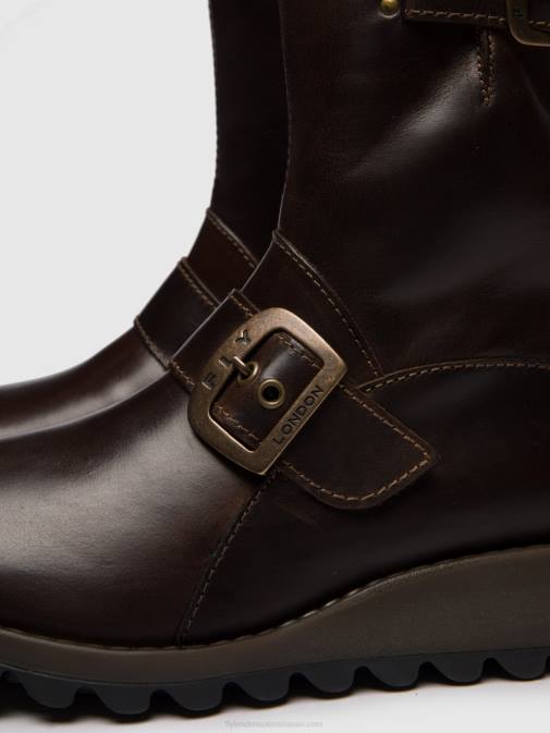 DK.BROWN XX0D266 Buckle Ankle Boots SINO525 Fly London Women