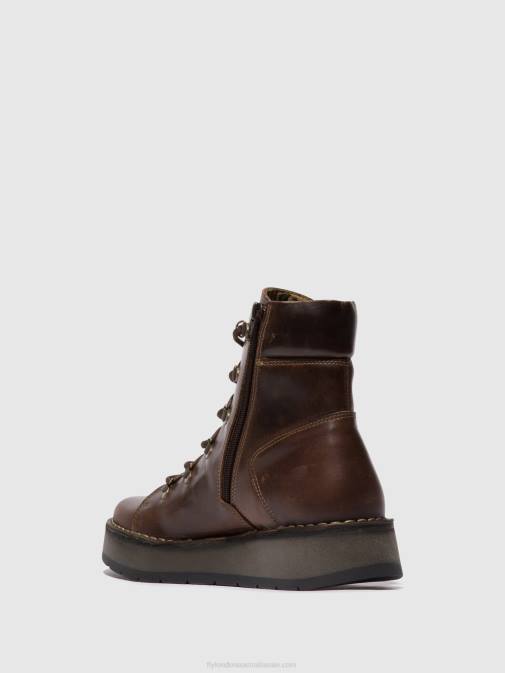 DK. BROWN XX0D88 Lace-up Ankle Boots ROXY094 Fly London Women