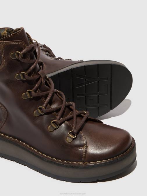 DK. BROWN XX0D88 Lace-up Ankle Boots ROXY094 Fly London Women