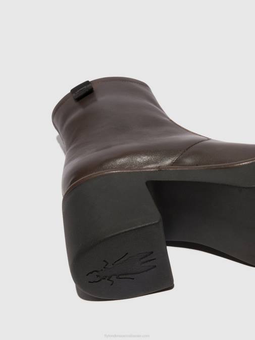 DK.TAUPE XX0D52 Zip Up Ankle Boots MOGE250 Fly London Women