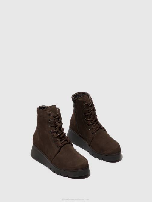 DK. TAUPE XX0D94 Lace-up Ankle Boots PALL404 Fly London Women