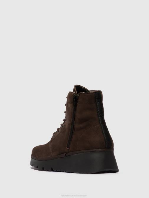 DK. TAUPE XX0D94 Lace-up Ankle Boots PALL404 Fly London Women