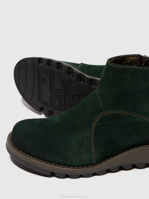 FOREST GREEN/DIESEL XX0D22 Zip Up Ankle Boots SELY918 Fly London Women