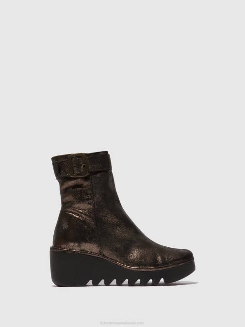 GRAPHITE XX0D68 Zip Up Ankle Boots BEPP396 Fly London Women