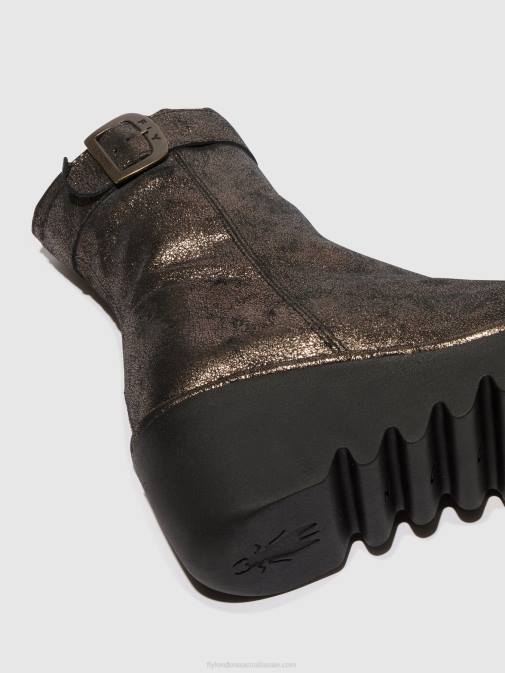 GRAPHITE XX0D68 Zip Up Ankle Boots BEPP396 Fly London Women