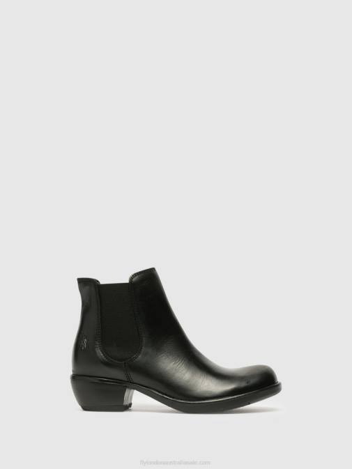 MAKE BLACK XX0D267 Chelsea Ankle Boots Fly London Women