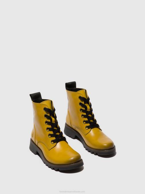 MUSTARD XX0D96 Lace-up Ankle Boots RAGI539 Fly London Women