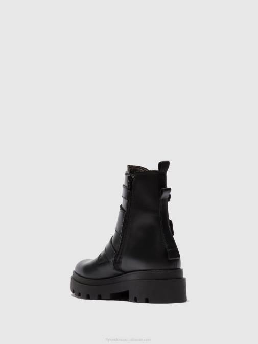 NAPPA BLACK XX0D241 Buckle Ankle Boots JEDA817 Fly London Women
