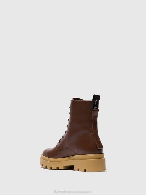 NAUSICA CHOCOLATE XX0D163 Lace-up Ankle Boots JACY881 Fly London Women