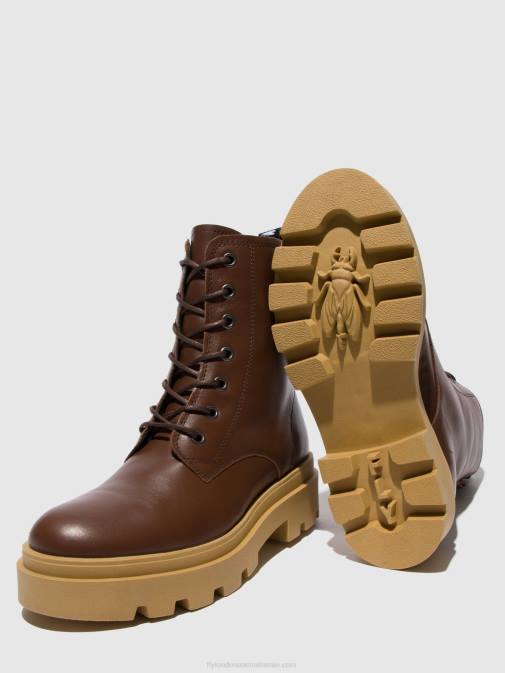 NAUSICA CHOCOLATE XX0D163 Lace-up Ankle Boots JACY881 Fly London Women