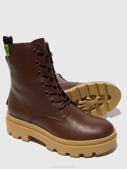 NAUSICA CHOCOLATE XX0D163 Lace-up Ankle Boots JACY881 Fly London Women