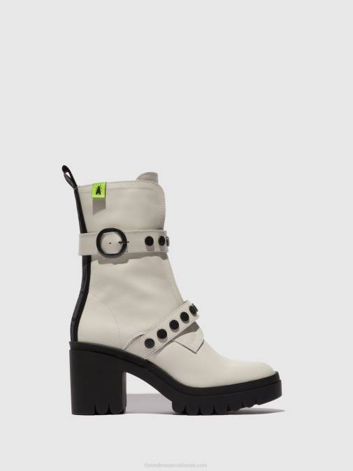 NAUSICA OFFWHITE XX0D161 Zip Up Ankle Boots TAMA888 Fly London Women