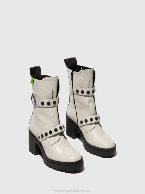 NAUSICA OFFWHITE XX0D161 Zip Up Ankle Boots TAMA888 Fly London Women