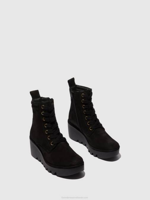 OILSUEDE BLACK XX0D211 Lace-up Ankle Boots BIAZ329 Fly London Women