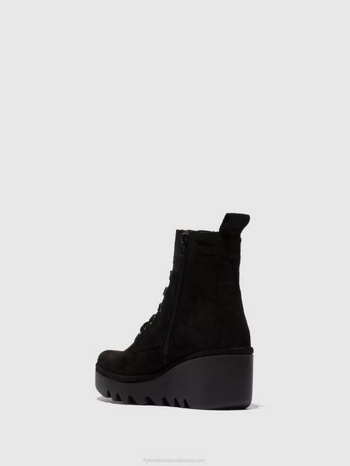 OILSUEDE BLACK XX0D211 Lace-up Ankle Boots BIAZ329 Fly London Women