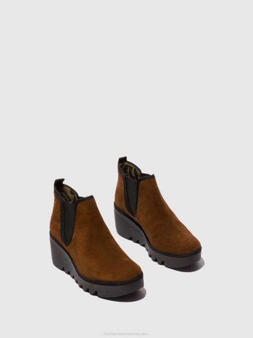 OILSUEDE CAMEL XX0D229 Chelsea Ankle Boots BYNE349 Fly London Women