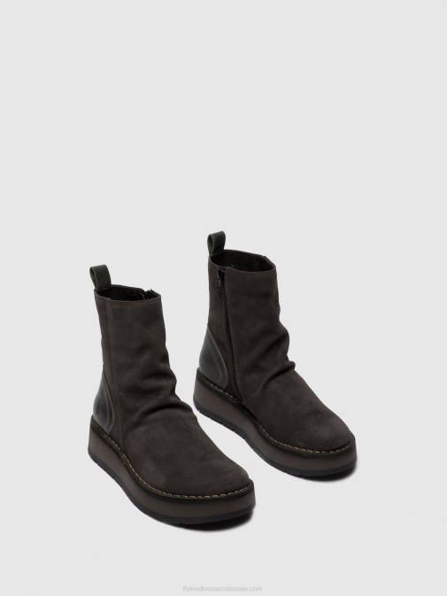 OILSUEDE/RUG DIESEL XX0D249 Zip Up Ankle Boots RENO053 Fly London Women
