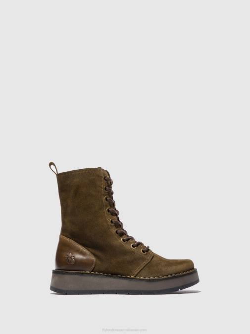 OILSUEDE/RUG SLUDGE/OLIVE XX0D176 Lace-up Ankle Boots RAMI043 Fly London Women