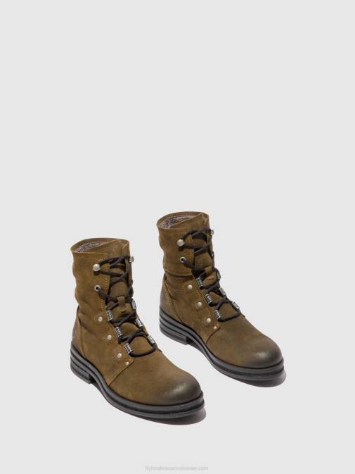 OILSUEDE SLUDGE XX0D202 Lace-up Ankle Boots KNOT792 Fly London Women