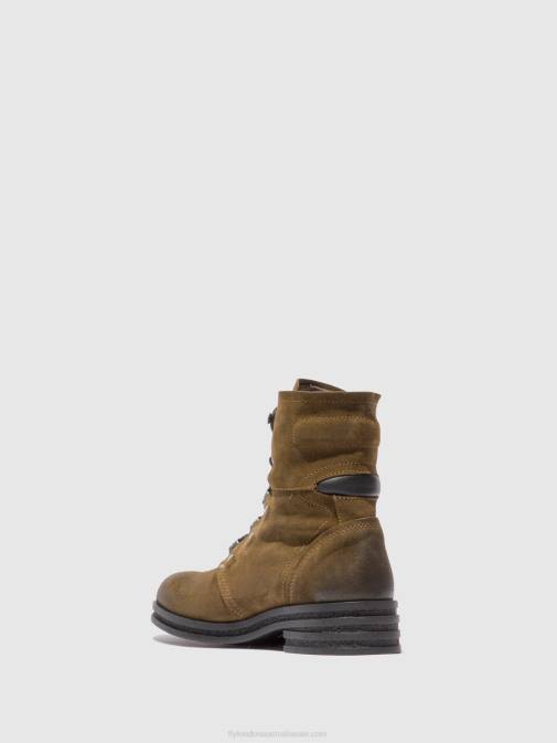 OILSUEDE SLUDGE XX0D202 Lace-up Ankle Boots KNOT792 Fly London Women