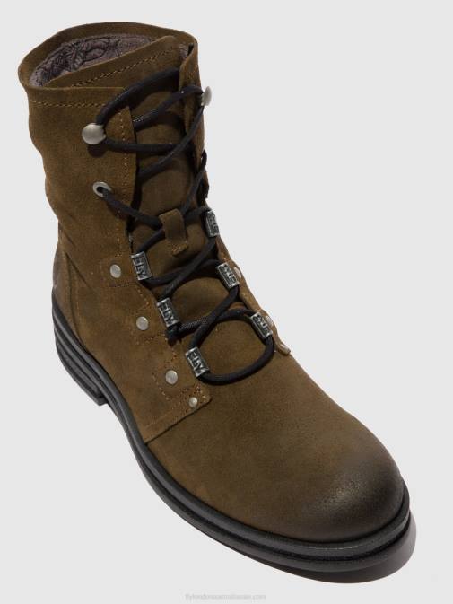 OILSUEDE SLUDGE XX0D202 Lace-up Ankle Boots KNOT792 Fly London Women