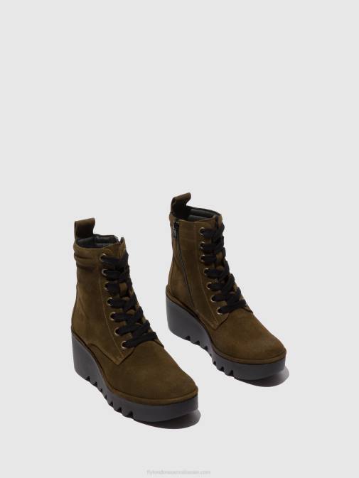 OILSUEDE SLUDGE XX0D212 Lace-up Ankle Boots BIAZ329 Fly London Women