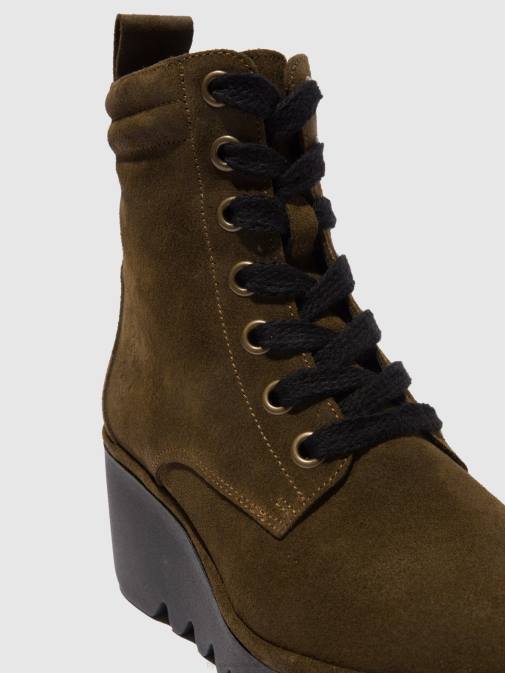 OILSUEDE SLUDGE XX0D212 Lace-up Ankle Boots BIAZ329 Fly London Women