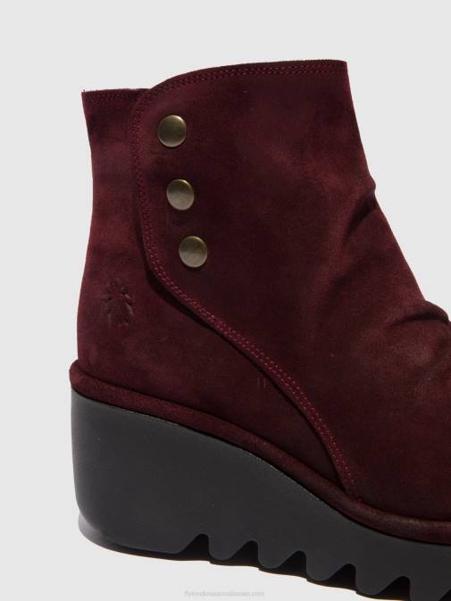 OILSUEDE WINE XX0D181 Zip Up Ankle Boots BROM344 Fly London Women