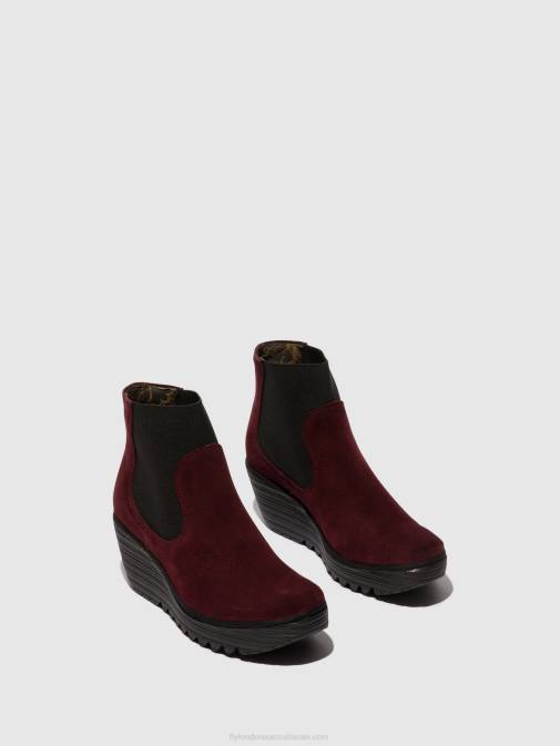 OIL SUEDE WINE XX0D1 Chelsea Ankle Boots YADE398 Fly London Women