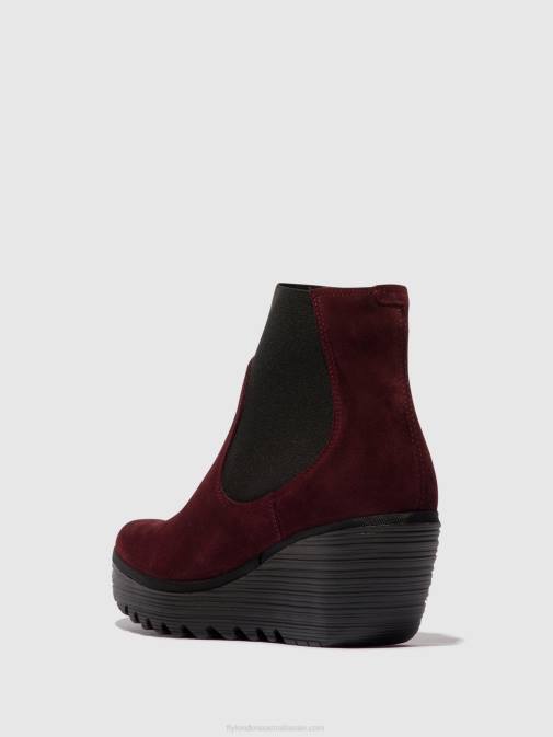 OIL SUEDE WINE XX0D1 Chelsea Ankle Boots YADE398 Fly London Women