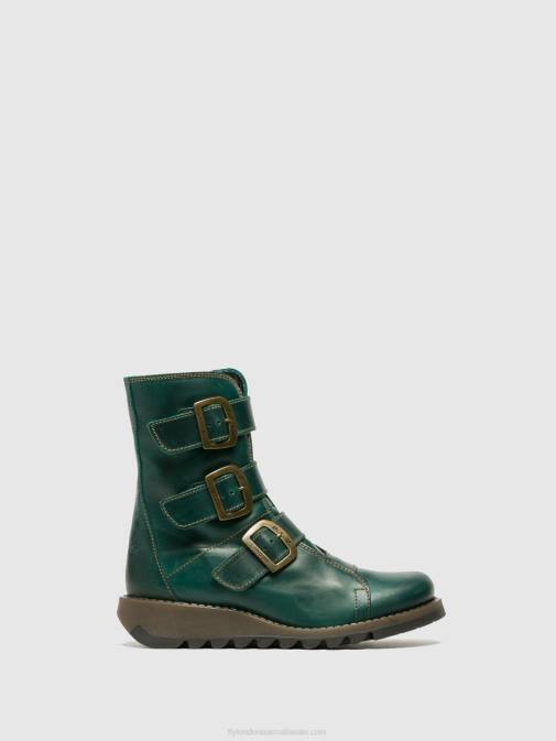 PETROL XX0D264 Buckle Ankle Boots SCOP110 Fly London Women