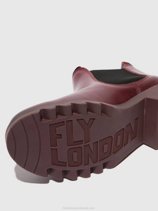PURPLE (PURPLE SOLE) XX0D126 Chelsea Ankle Boots RIKA894 Fly London Women