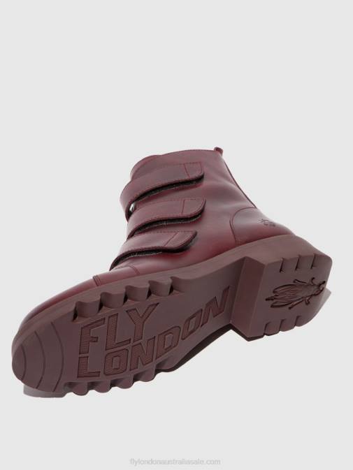PURPLE (PURPLE SOLE) XX0D77 Velcro Ankle Boots RACH790 Fly London Women
