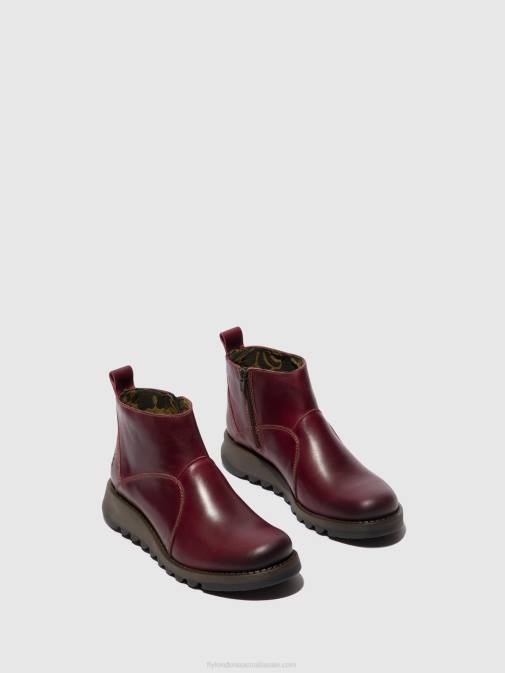 PURPLE XX0D46 Zip Up Ankle Boots SELY918 Fly London Women
