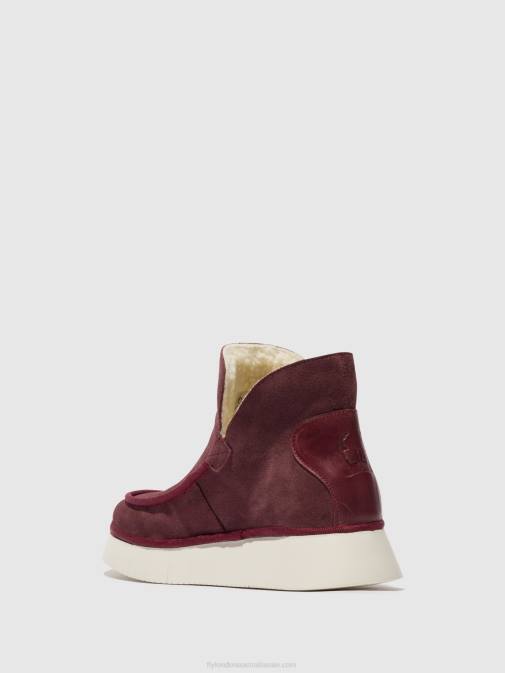 PURPLE XX0D83 Round Toe Ankle Boots COZE348 Fly London Women