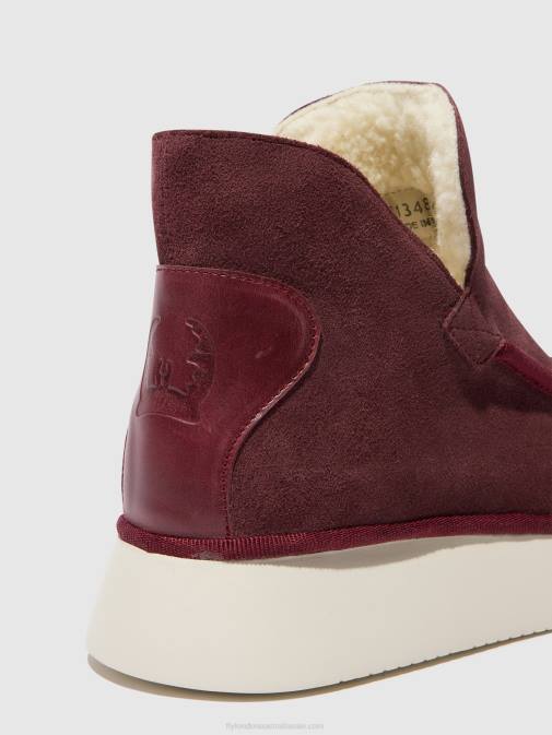 PURPLE XX0D83 Round Toe Ankle Boots COZE348 Fly London Women