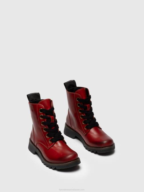 RED XX0D284 Lace-up Ankle Boots RAGI539 Fly London Women