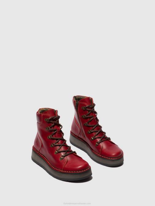 RED XX0D90 Lace-up Ankle Boots ROXY094 Fly London Women