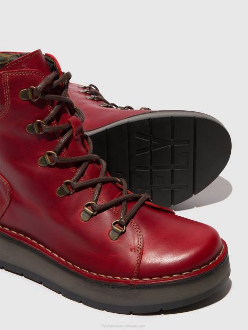 RED XX0D90 Lace-up Ankle Boots ROXY094 Fly London Women