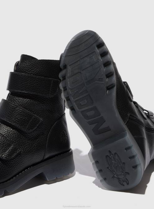 RIO BLACK XX0D189 Velcro Ankle Boots RACH790 Fly London Women