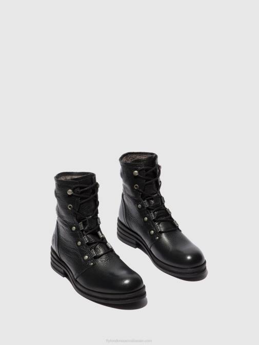 RIO BLACK XX0D198 Lace-up Ankle Boots KNOT792 Fly London Women