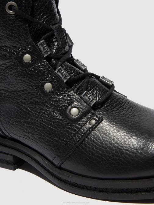 RIO BLACK XX0D198 Lace-up Ankle Boots KNOT792 Fly London Women