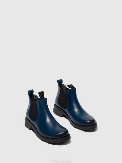 ROYAL BLUE (BLACK SOLE) XX0D123 Chelsea Ankle Boots RIKA894 Fly London Women