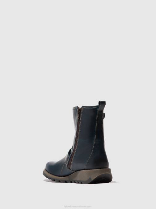 ROYAL BLUE XX0D137 Buckle Ankle Boots SINO525 Fly London Women