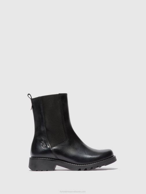 RUG BLACK(ALL BLACK) XX0D220 Chelsea Ankle Boots REIN795 Fly London Women